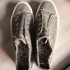 Blowfish olive green slip ons